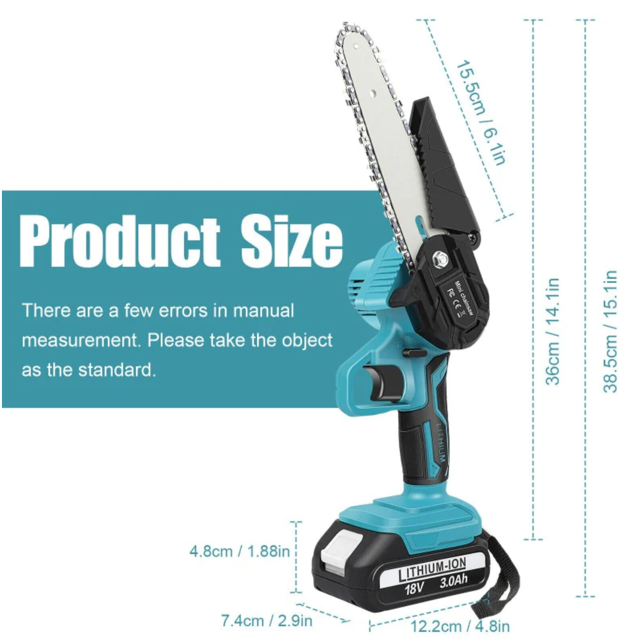 Australia's Famous Cordless Electric Chainsaw (2 FREE Batteries)